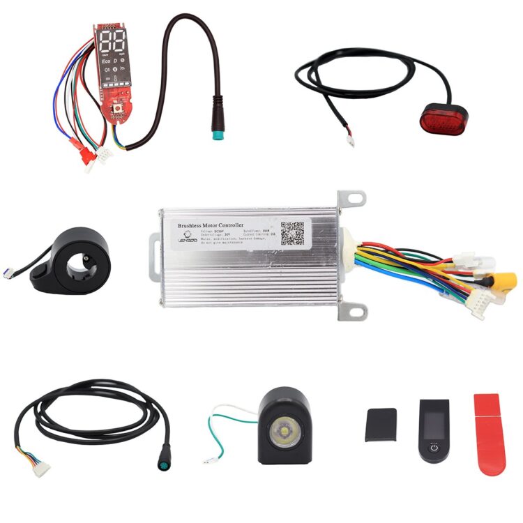 Kit electrónica genérico 36V - APP (Display + Controladora + Cableado + acelerador + luces delanteras y traseras)