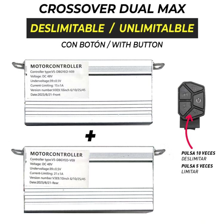 Controladores deslimitáveis para Smartgyro Crossover Dual Max (à frente + atrás)