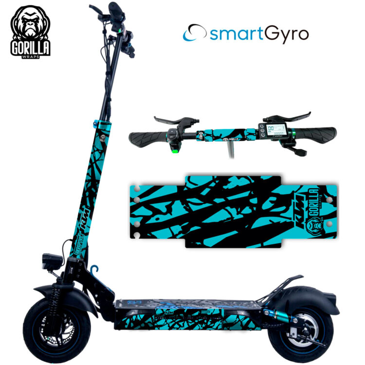 Vinyl + anti-slip base for Smartgyro Rockway, Speedway and Crossover - Turquoise Blue  [Gorilla]